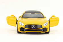 Load image into Gallery viewer, WELLY 1:36 Yellow AMG GT-R Racing Sports Model Diecast Toy Metal Car BN