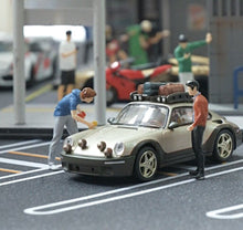 Load image into Gallery viewer, 1:64 Painted Figure Mini Model Toy Miniature Car Scenes Resin Car Wash Boy Man
