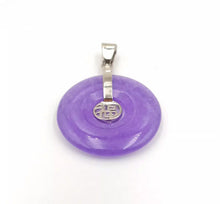 Load image into Gallery viewer, Nature Jade Pendant Necklace Gift Jewelry charm Blessing Fu Fortune Round Luck d