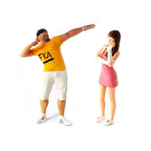 Load image into Gallery viewer, 1:64 Painted Figure Mini Model Miniature Resin Diorama Stree Dance Dancer Trendy