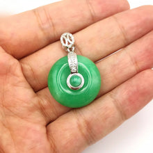 Load image into Gallery viewer, Nature Jade Round Pendant Necklace Gift Jewelry charm Blessing Lucky Fortune s