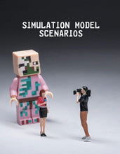 Load image into Gallery viewer, 1:64 Painted Figure Mini Model Miniature Resin Diorama Reporter Video Journalist