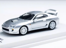 Load image into Gallery viewer, BBS 1:64 Silver JDM Supra A80 Coupe Racing Sports Model Diecast Metal Car New Collection