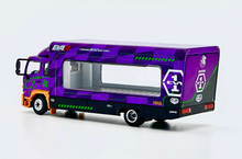 Load image into Gallery viewer, UM 1:64 Purple 500 HINO EVA Ranger Transporter Truck Model Diecast Metal Car