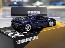 Load image into Gallery viewer, TOC 1:64 Blue 488 Pista Coupe Sports Model Diecast Metal Car New Collection