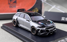 Load image into Gallery viewer, DCM 1:64 Silver RS6 2NCS Wagon Widebody Kit Sports Model Diecast Metal Car New Collection
