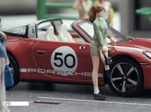 Load image into Gallery viewer, 1:64 Painted Figure Mini Model Miniature Resin Diorama Sand Green Dress Girl Toy New