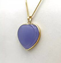 Load image into Gallery viewer, Nature Jade Heart Love Pendant Necklace Gift Jewelry charm Blessing Jewelry c