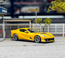 Load image into Gallery viewer, TOC 1:64 Yellow 812C Coupe Racing Sports Model Diecast Metal Car New Collection