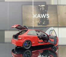 Load image into Gallery viewer, MH 1:18 Red JDM Civic Type R EK9 B16B Vtec Engine Model Diecast Metal Car New Collection