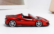 Load image into Gallery viewer, TPC 1:64 Red 488 Silver Rims Convertible Sports Model Diecast Metal Car New Collection