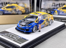 Load image into Gallery viewer, Artwork 1:64 Civic TypeR FD2 #95 Spoon Figure Girl Model Diecast Metal Car New Collection