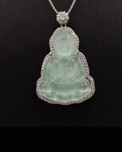 Load image into Gallery viewer, Nature Jade Guanyin Pendant Necklace Gift Jewelry charm Blessing Luck Jewelry e