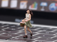 Load image into Gallery viewer, 1:64 Painted Figure Model Miniature Resin Diorama Toy Sand Running Girl Lady