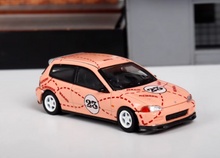 Load image into Gallery viewer, SW 1:64 JDM EG6 Civic SIR Pink #23 Hatchback Sport Model Diecast Metal Car New Collection