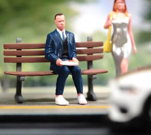 Load image into Gallery viewer, 1:64 Painted Figure Model Miniature Resin Diorama Sand Sitting Man in Suit Toy New Collection