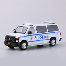 Load image into Gallery viewer, 1:64 596 White US Police E350 Super Duty Wagon Van Model Diecast Metal Car New Collection