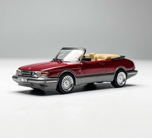Load image into Gallery viewer, Tarmac 1:64 Red SAAB 900 Turbo Convertible Sports Model Diecast Metal Car New Collection