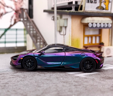 Load image into Gallery viewer, CM 1:64 Purple 765LT Super Racing Sports Model Diecast Metal Car New