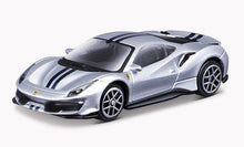 Load image into Gallery viewer, Bburago 1:64 Silver Ferrari 488 Pista Racing Sports Model Toy Metal Car BN