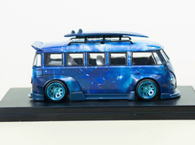 Load image into Gallery viewer, Liberty 1:64 Blue VW T1 Camper Van Bus Kombi Dragon Model Diecast Metal Car