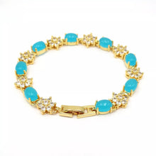 Load image into Gallery viewer, Nature Jade Beaded Bracelet Jewelry Blessing Lucky Fortune Gift For Her Blue a
