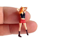 Load image into Gallery viewer, 1:64 Painted Figure Model Miniature Resin Diorama Sand Mini Skirt Lady Beard Man New