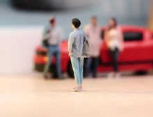 Load image into Gallery viewer, 1:64 Painted Figure Model Miniature Resin Diorama White Caual Man With Backpack