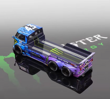 Load image into Gallery viewer, Liberty 1:64 Purple T1 6x6 Flatbed Tow Truck Model Diecast Metal Car New Collection