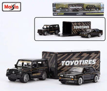 Load image into Gallery viewer, Maisto 1:64 G Class SUV Trailer 1988 M3 Haulers Model Diecast Metal Car New