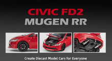 Load image into Gallery viewer, MT 1:64 Red JDM Civic Type R FD2 Mugen RR Sports Model Diecast Metal Car New Collection