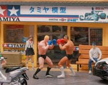 Load image into Gallery viewer, 1:64 Painted Figure Mini Model Miniature Resin Diorama Sand Fighting Boxer Man