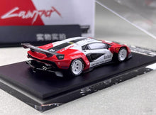 Load image into Gallery viewer, PSC 1:64 White Red LP800-4 Racing Sports Model Diecast Metal Car BN