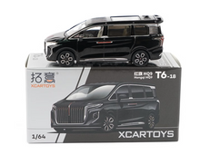 Load image into Gallery viewer, XCARTOYS 1:64 Black Hongqi HQ9 MPV Mini Van Model Diecast Metal Car