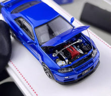 Load image into Gallery viewer, FH 1:64 JDM Blue Skyline GTR R34 V-SPEC II Sports Model Diecast Metal Car BN