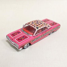 Load image into Gallery viewer, 97m 1:64 Pink Rose 1964 Impala Low Rider Sports Model Diecast Metal Car New Collection