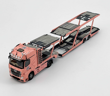 Load image into Gallery viewer, 1:64 Pink Actros Gigaspace 4x2 Trailer Truck LFA #23 Model Diecast Metal Car