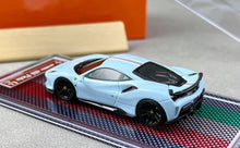 Load image into Gallery viewer, U2 1:64 Baby Blue Novitec 488 Pista Racing Sports Model Diecast Resin Car New