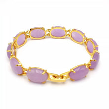 Load image into Gallery viewer, Nature Jade Beaded Bracelet Jewelry Blessing Lucky Fortune Gift For Her Purple G