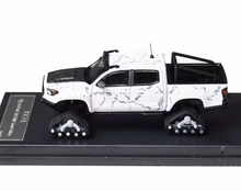 Load image into Gallery viewer, GCD 1:64 White Tacoma Pickup Truck Snow Sports Model Diecast Metal Car New Collection