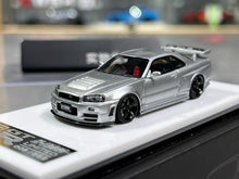Load image into Gallery viewer, BZMW 1:64 Silver Skyline GTR R34 NISMO Z-Tune Sport Model Diecast Resin Car
