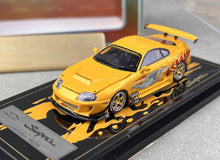 Load image into Gallery viewer, YM 1:64 Yellow JDM Supra JAZ80 Racing Sports Model Diecast Resin Car New