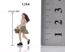 Load image into Gallery viewer, 1:64 Painted Figure Model Miniature Resin Diorama Toy Sand Running Girl Lady