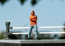 Load image into Gallery viewer, 1:64 Painted Figure Model Miniature Resin Diorama Toy Sand Orange Hoodie Man