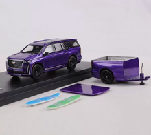 Load image into Gallery viewer, Shadow 1:64 Purple Escalade Cut Body Trailer Sport Model Diecast Metal Car New Collection