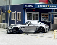 Load image into Gallery viewer, RM 1:64 Silver AMG GTS Widebody Racing Sports Model Diecast Metal Car New Collection