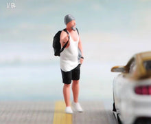 Load image into Gallery viewer, 1:64 Painted Figure Model Miniature Resin Diorama Sand Backpack Man Standing Toy New Collection
