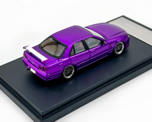 Load image into Gallery viewer, Mortal 1:64 Purple Skyline GTR ER34 25GT-t Sports Model Diecast Metal Car New Collection