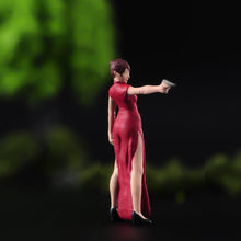 Load image into Gallery viewer, 1:64 Painted Unpainted Figure Model Miniature Resin Diorama Sand Chipao Lady Gun New