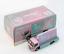 Load image into Gallery viewer, Tarmac 1:64 Pink Fuso Canter Kitty Truck Model Diecast Metal Car New Collection